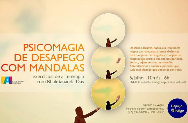 Arteterapia com Mandalas acontece neste domingo