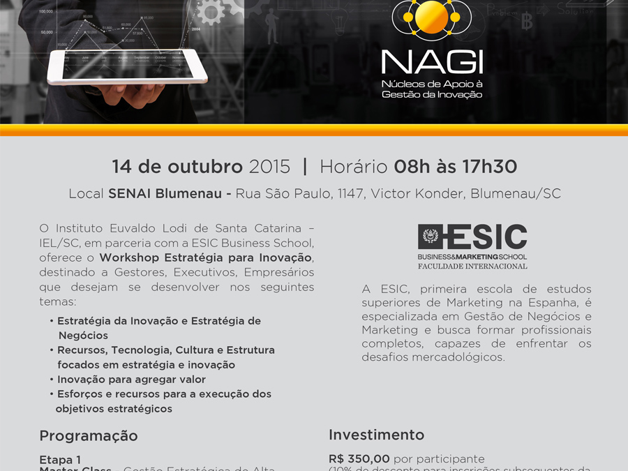 Estratégia para Inovação é tema de workshop em Blumenau
