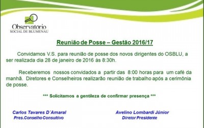 OSBLU realiza primeira reunião de 2016
