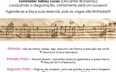 Divino Gastro Club promove jantar harmonizado nesta quinta-feira