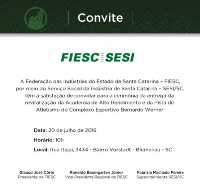 SESI promove solenidade de entrega da revitalização da pista de atletismo e academia