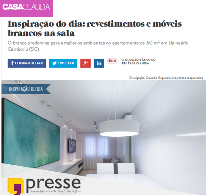 Cliente da Presse no Portal Casa Claudia