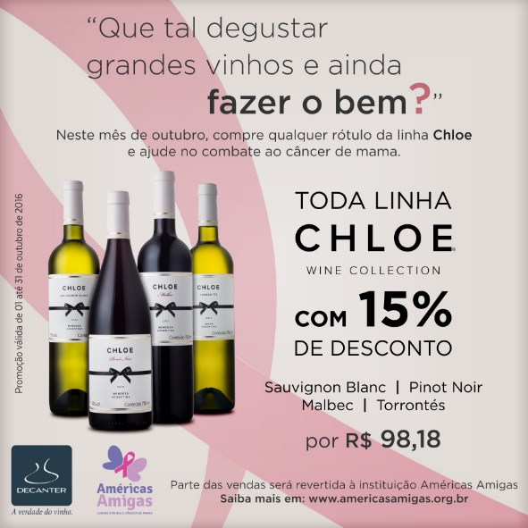 Enoteca Decanter participa da campanha Outubro Rosa