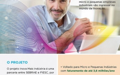 Inova Mais Indústria abre vagas para micro e pequenas empresas
