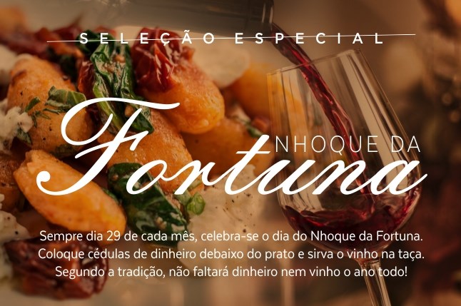 Nhoque da Fortuna é celebrado dia 29