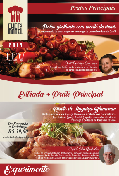 2ª edição do Chefs no Motel chega a Blumenau