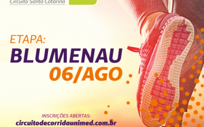 Abertas as inscrições para a etapa Blumenau do Circuito de Corridas Unimed