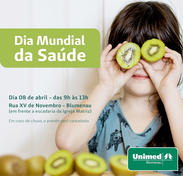 Unimed Blumenau promove ações alusivas ao Dia Mundial da Saúde no domingo