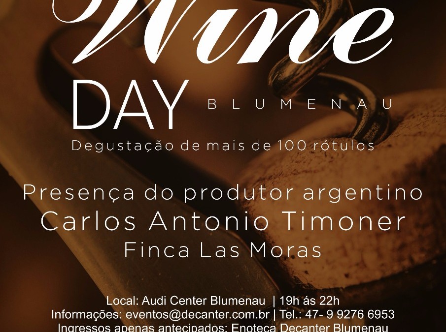 Blumenau recebe mais uma edição do dia dedicado aos vinhos