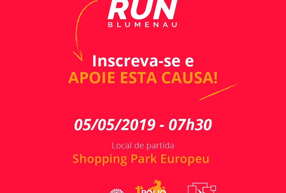 1º Polio Run Blumenau acontecerá no dia 5 de maio