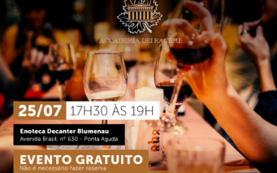 Enoteca Decanter de Blumenau promove happy hour e jantar harmonizado