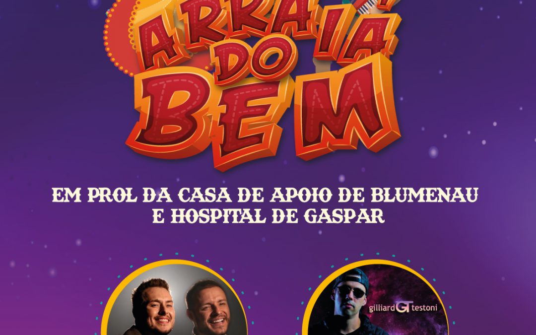 Live em prol ao Hospital de Gaspar e a Casa de apoio de Blumenau acontece neste sábado (27)