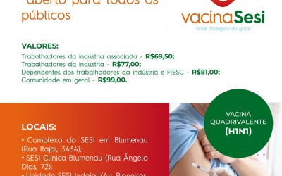 SESI promove Dia V de vacinação contra gripe H1N1