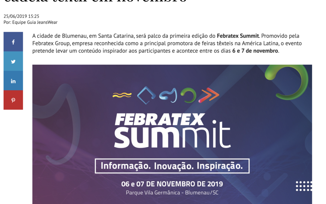 Febratex Summit: Presse conquista 120 inserções na imprensa para evento do setor têxtil